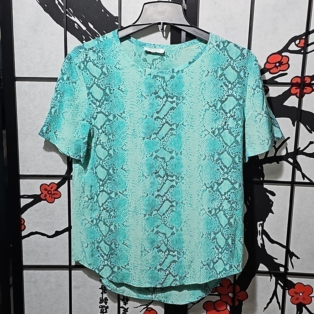 Equipment Femme Silk Top Snakeskin Animal Print Small